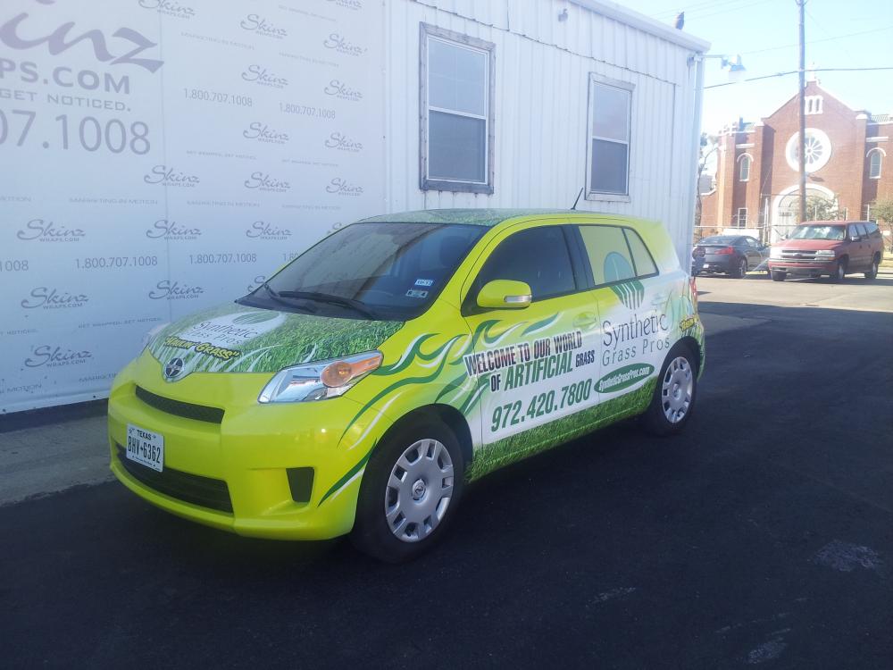 Car Wrap for Synthetic Grass Pros in Lewisville - SkinzWraps